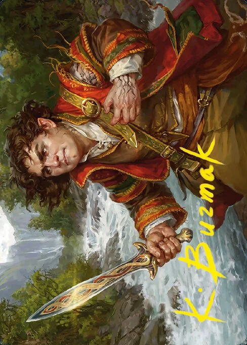 Frodo Baggins // Frodo Baggins, carta Magic di tipo Card // Card illustrata da Ekaterina Burmak