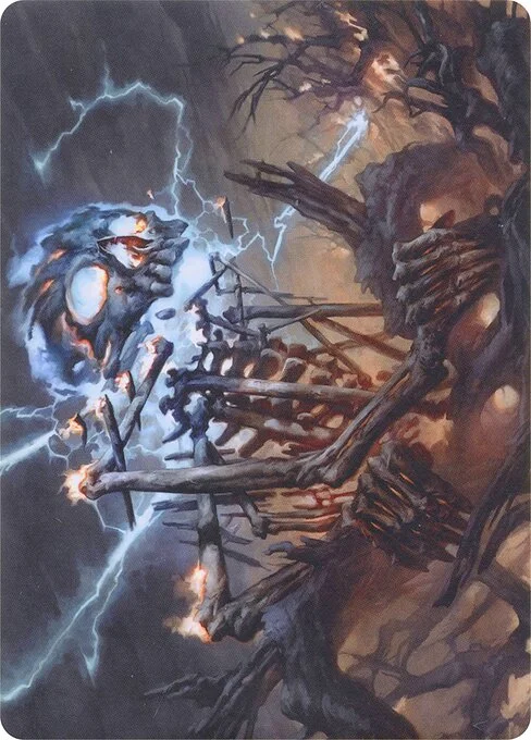 Lightning Skelemental // Lightning Skelemental, carta Magic di tipo Card // Card illustrata da Nicholas Gregory