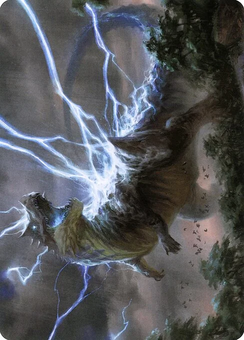 Thrasta, Tempest's Roar // Thrasta, Tempest's Roar, carta Magic di tipo Card // Card illustrata da Andrew Mar