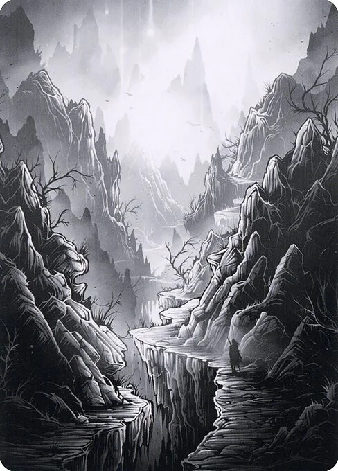 Mountain // Mountain, carta Magic di tipo Card // Card illustrata da Dan Mumford