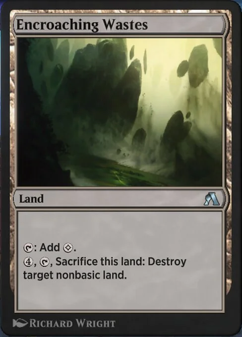 Encroaching Wastes, carta Magic di tipo Land illustrata da Richard Wright