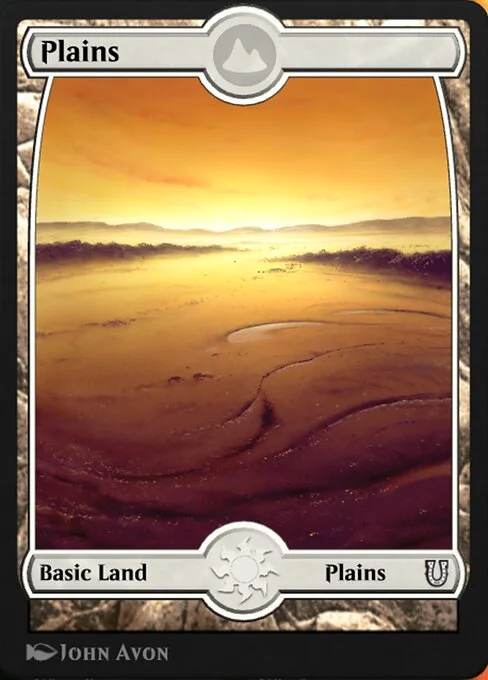 Plains, carta Magic di tipo Basic Land — Plains illustrata da John Avon