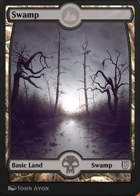 Swamp, carta Magic di tipo Basic Land — Swamp illustrata da John Avon