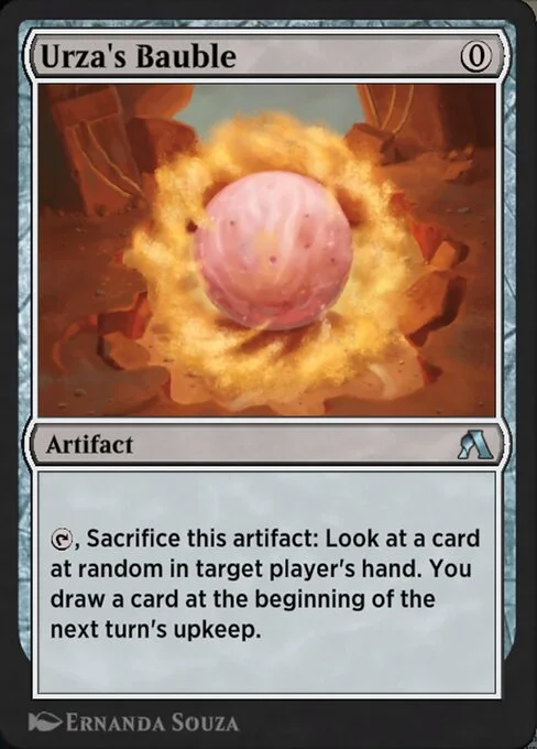 Urza's Bauble, carta Magic di tipo Artifact illustrata da Ernanda Souza
