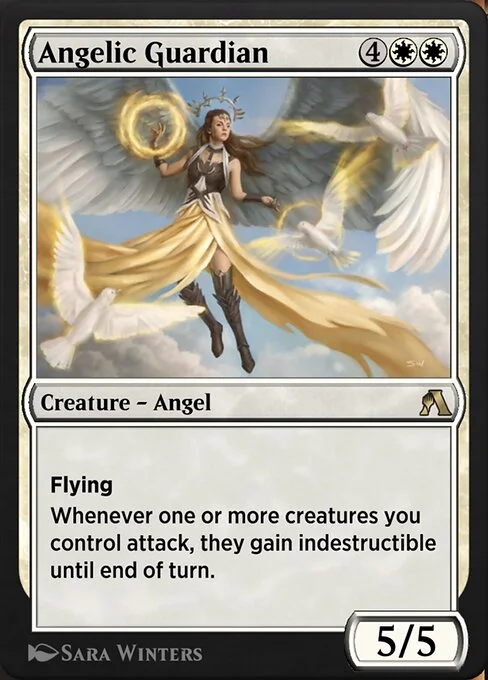 Angelic Guardian, carta Magic di tipo Creature — Angel illustrata da Sara Winters