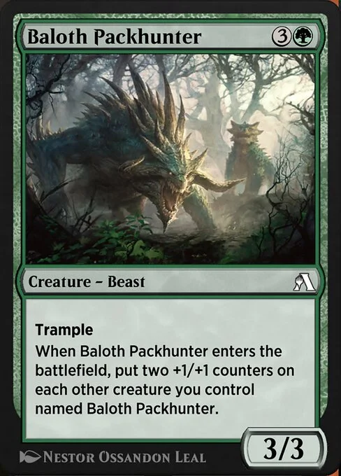 Baloth Packhunter, carta Magic di tipo Creature — Beast illustrata da Néstor Ossandón Leal