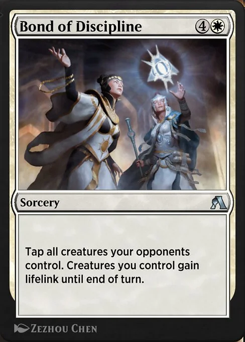Bond of Discipline, carta Magic di tipo Sorcery illustrata da Zezhou Chen