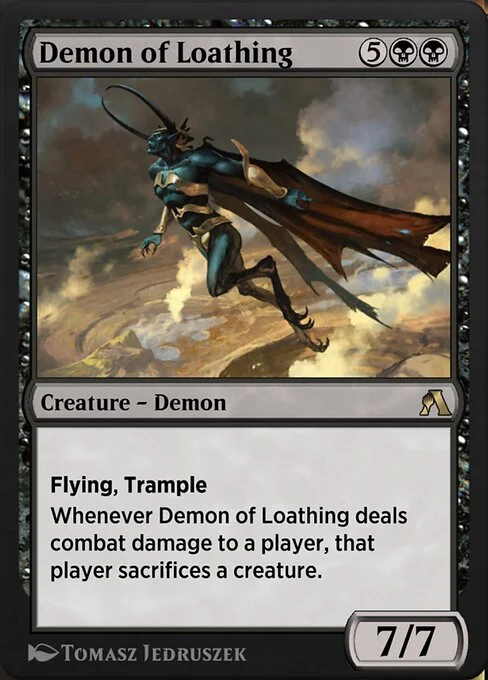 Demon of Loathing, carta Magic di tipo Creature — Demon illustrata da Tomasz Jedruszek