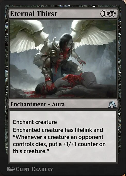 Eternal Thirst, carta Magic di tipo Enchantment — Aura illustrata da Clint Cearley