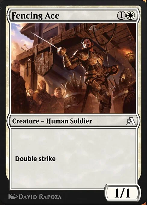 Fencing Ace, carta Magic di tipo Creature — Human Soldier illustrata da David Rapoza