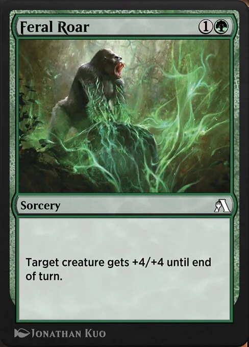Feral Roar, carta Magic di tipo Sorcery illustrata da Jonathan Kuo