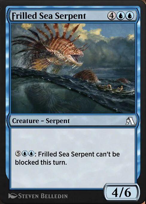Frilled Sea Serpent, carta Magic di tipo Creature — Serpent illustrata da Steven Belledin