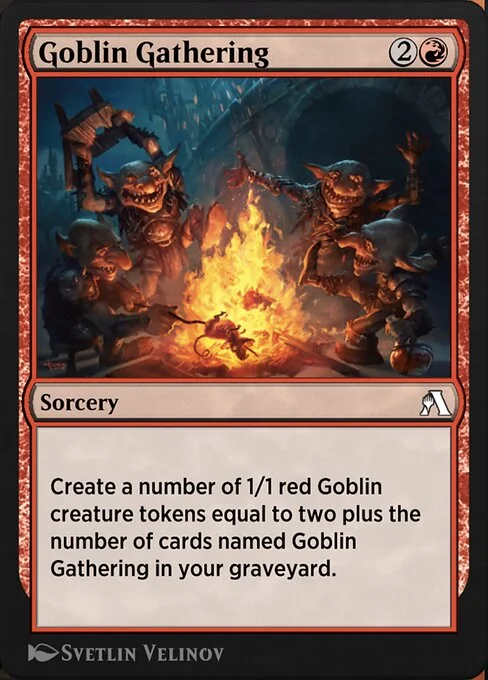 Goblin Gathering, carta Magic di tipo Sorcery illustrata da Svetlin Velinov