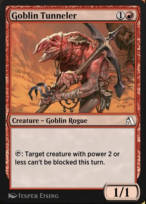 Goblin Tunneler, carta Magic di tipo Creature — Goblin Rogue illustrata da Jesper Ejsing
