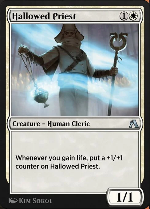 Hallowed Priest, carta Magic di tipo Creature — Human Cleric illustrata da Kim Sokol