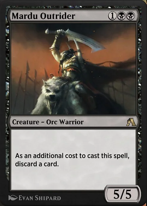 Mardu Outrider, carta Magic di tipo Creature — Orc Warrior illustrata da Evan Shipard