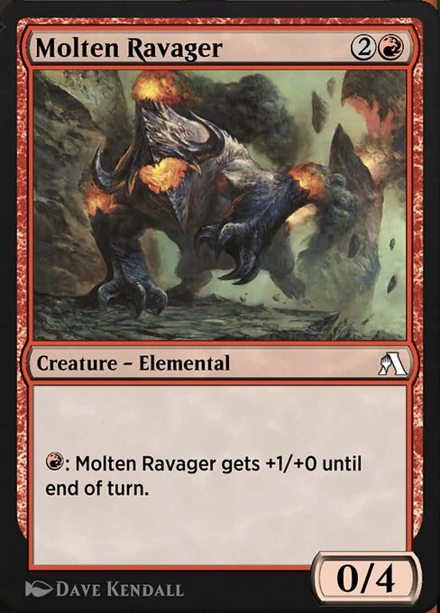 Molten Ravager, carta Magic di tipo Creature — Elemental illustrata da Dave Kendall