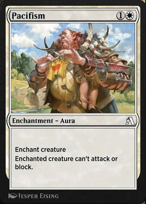 Pacifism, carta Magic di tipo Enchantment — Aura illustrata da Jesper Ejsing