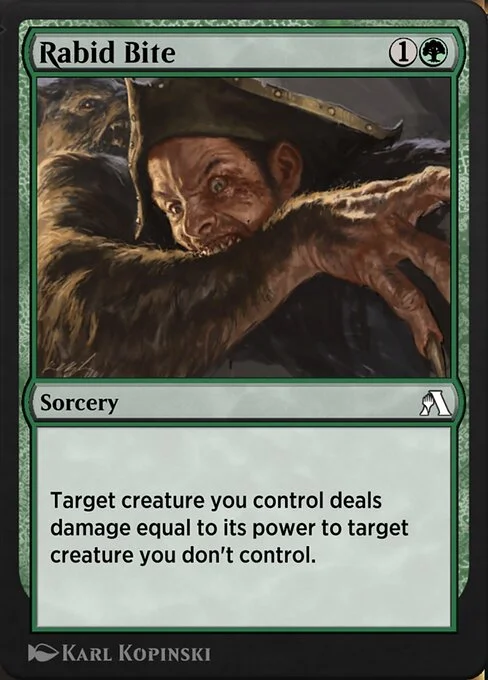 Rabid Bite, carta Magic di tipo Sorcery illustrata da Karl Kopinski