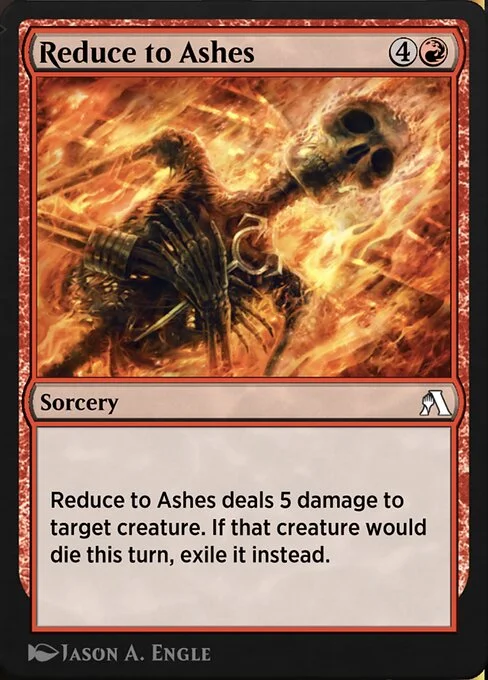 Reduce to Ashes, carta Magic di tipo Sorcery illustrata da Jason A. Engle