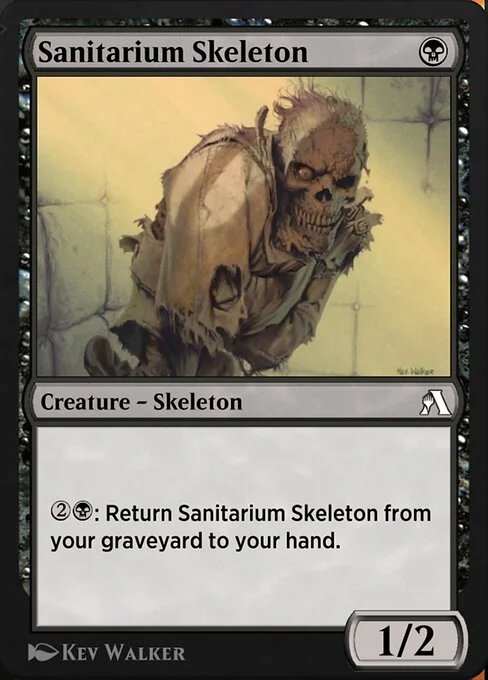Sanitarium Skeleton, carta Magic di tipo Creature — Skeleton illustrata da Kev Walker