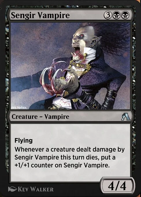 Sengir Vampire, carta Magic di tipo Creature — Vampire illustrata da Kev Walker
