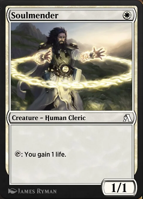 Soulmender, carta Magic di tipo Creature — Human Cleric illustrata da James Ryman