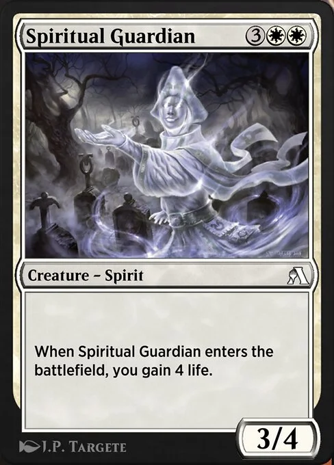Spiritual Guardian, carta Magic di tipo Creature — Spirit illustrata da J.P. Targete