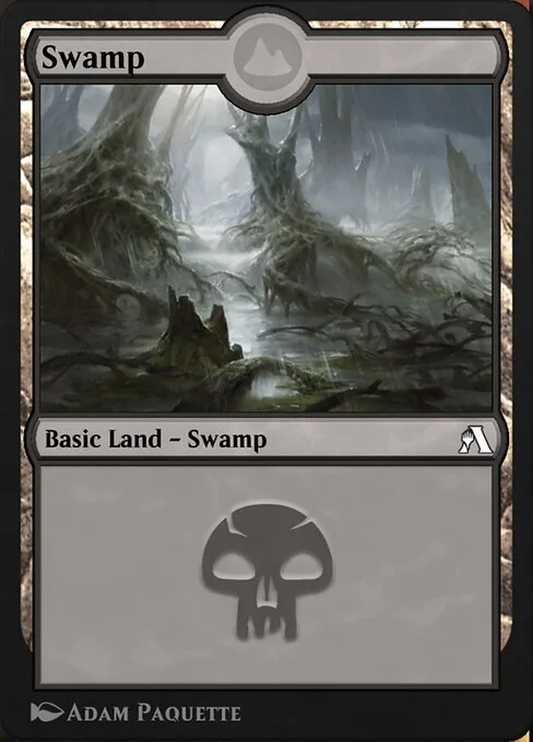 Swamp, carta Magic di tipo Basic Land — Swamp illustrata da Adam Paquette