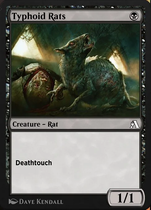 Typhoid Rats, carta Magic di tipo Creature — Rat illustrata da Dave Kendall