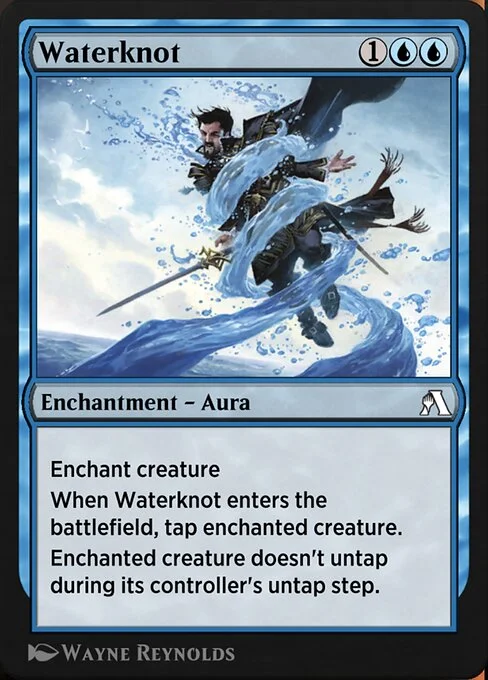 Waterknot, carta Magic di tipo Enchantment — Aura illustrata da Wayne Reynolds