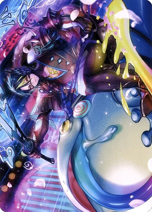 Tatsunari, Toad Rider // Tatsunari, Toad Rider, carta Magic di tipo Card // Card illustrata da Rinco.
