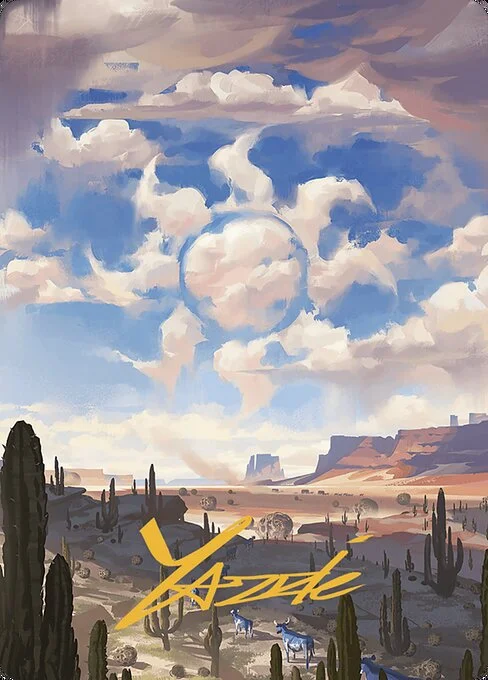 Plains // Plains, carta Magic di tipo Card // Card illustrata da Salvatorre Zee Yazzie