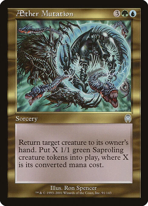 Aether Mutation, carta Magic di tipo Sorcery illustrata da Ron Spencer