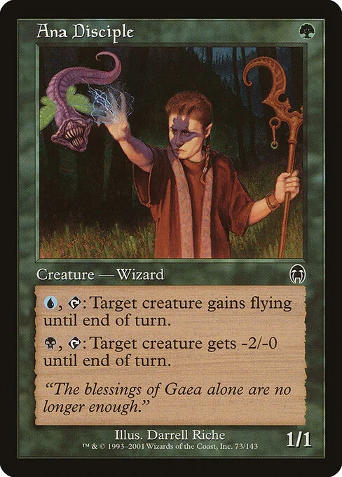 Ana Disciple, carta Magic di tipo Creature — Human Wizard illustrata da Darrell Riche