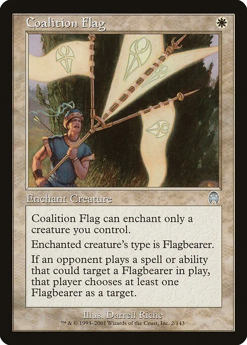 Coalition Flag, carta Magic di tipo Enchantment — Aura illustrata da Darrell Riche