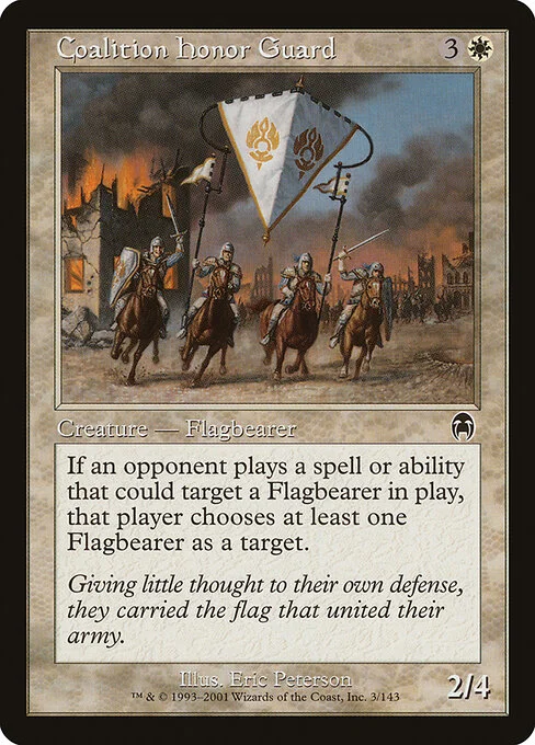Coalition Honor Guard, carta Magic di tipo Creature — Human Flagbearer illustrata da Eric Peterson