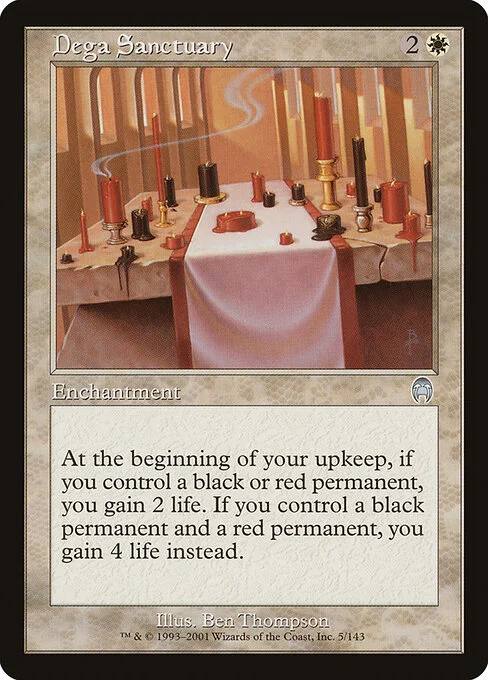 Dega Sanctuary, carta Magic di tipo Enchantment illustrata da Ben Thompson