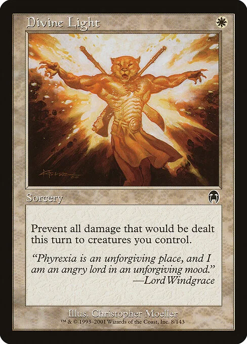 Divine Light, carta Magic di tipo Sorcery illustrata da Christopher Moeller