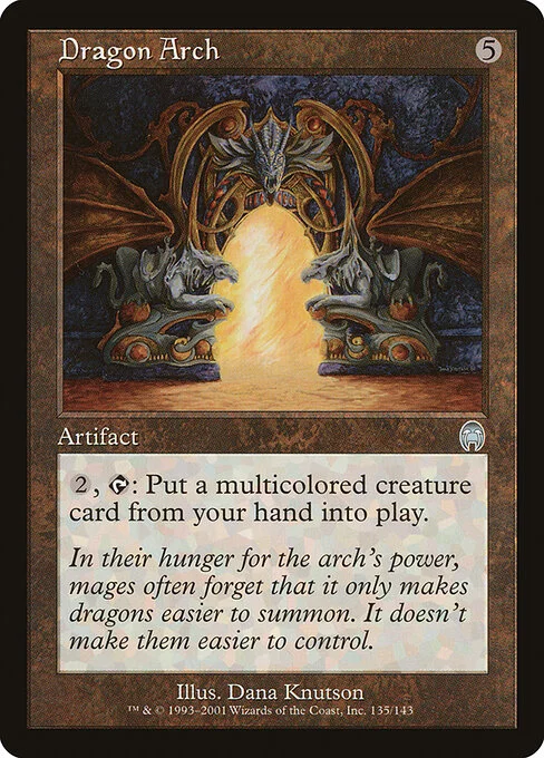 Dragon Arch, carta Magic di tipo Artifact illustrata da Dana Knutson