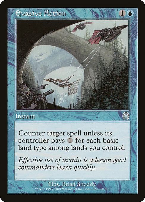 Evasive Action, carta Magic di tipo Instant illustrata da Brian Snõddy