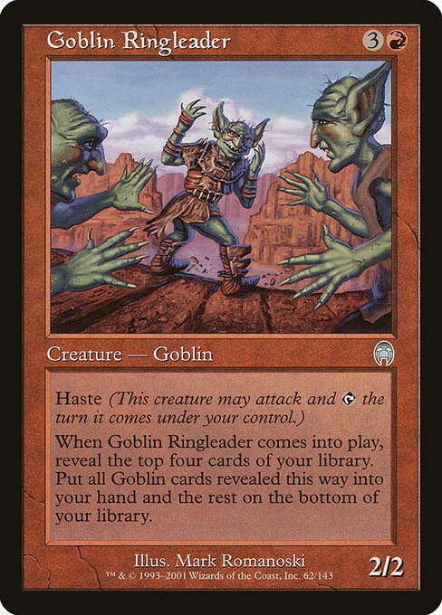 Goblin Ringleader, carta Magic di tipo Creature — Goblin illustrata da Mark Romanoski
