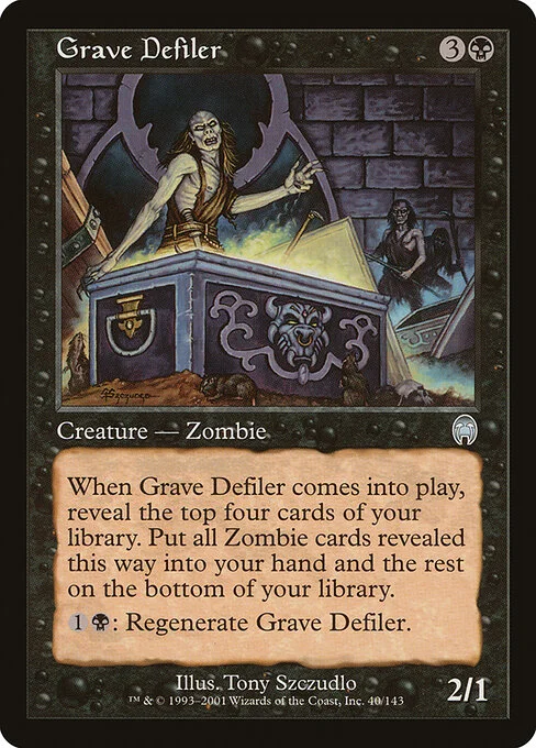 Grave Defiler, carta Magic di tipo Creature — Zombie illustrata da Tony Szczudlo