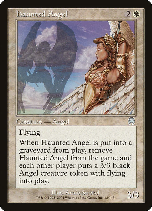 Haunted Angel, carta Magic di tipo Creature — Angel illustrata da Arnie Swekel