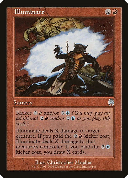 Illuminate, carta Magic di tipo Sorcery illustrata da Christopher Moeller
