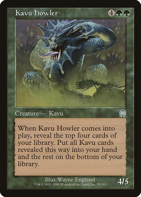 Kavu Howler, carta Magic di tipo Creature — Kavu illustrata da Wayne England