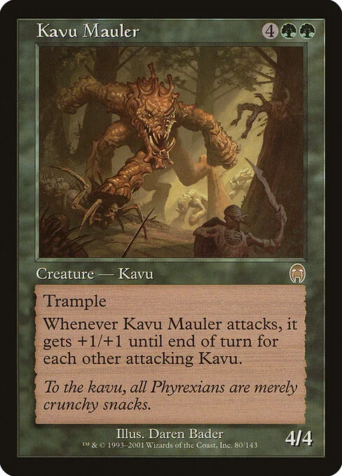 Kavu Mauler, carta Magic di tipo Creature — Kavu illustrata da Daren Bader