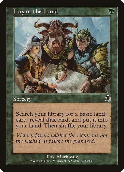 Lay of the Land, carta Magic di tipo Sorcery illustrata da Mark Zug