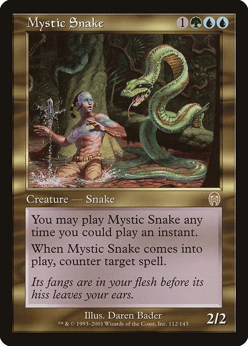 Mystic Snake, carta Magic di tipo Creature — Snake illustrata da Daren Bader