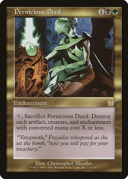 Pernicious Deed, carta Magic di tipo Enchantment illustrata da Christopher Moeller